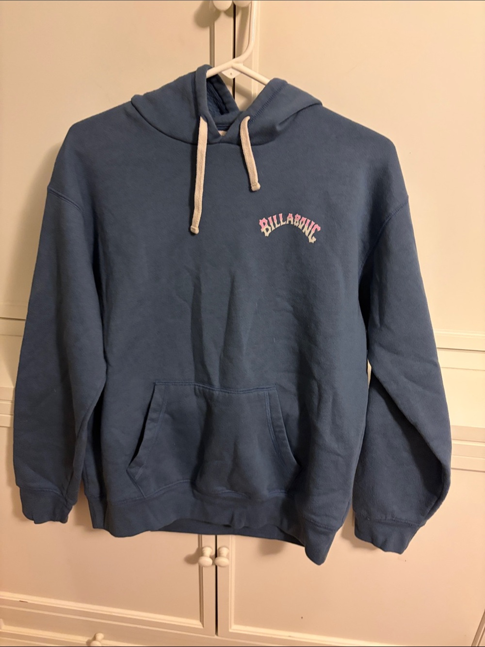 Billabong Blue Crewneck Hoodie with Script Logo